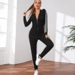 Zipper Seamless Long Sleeve Yoga Jumpsuit