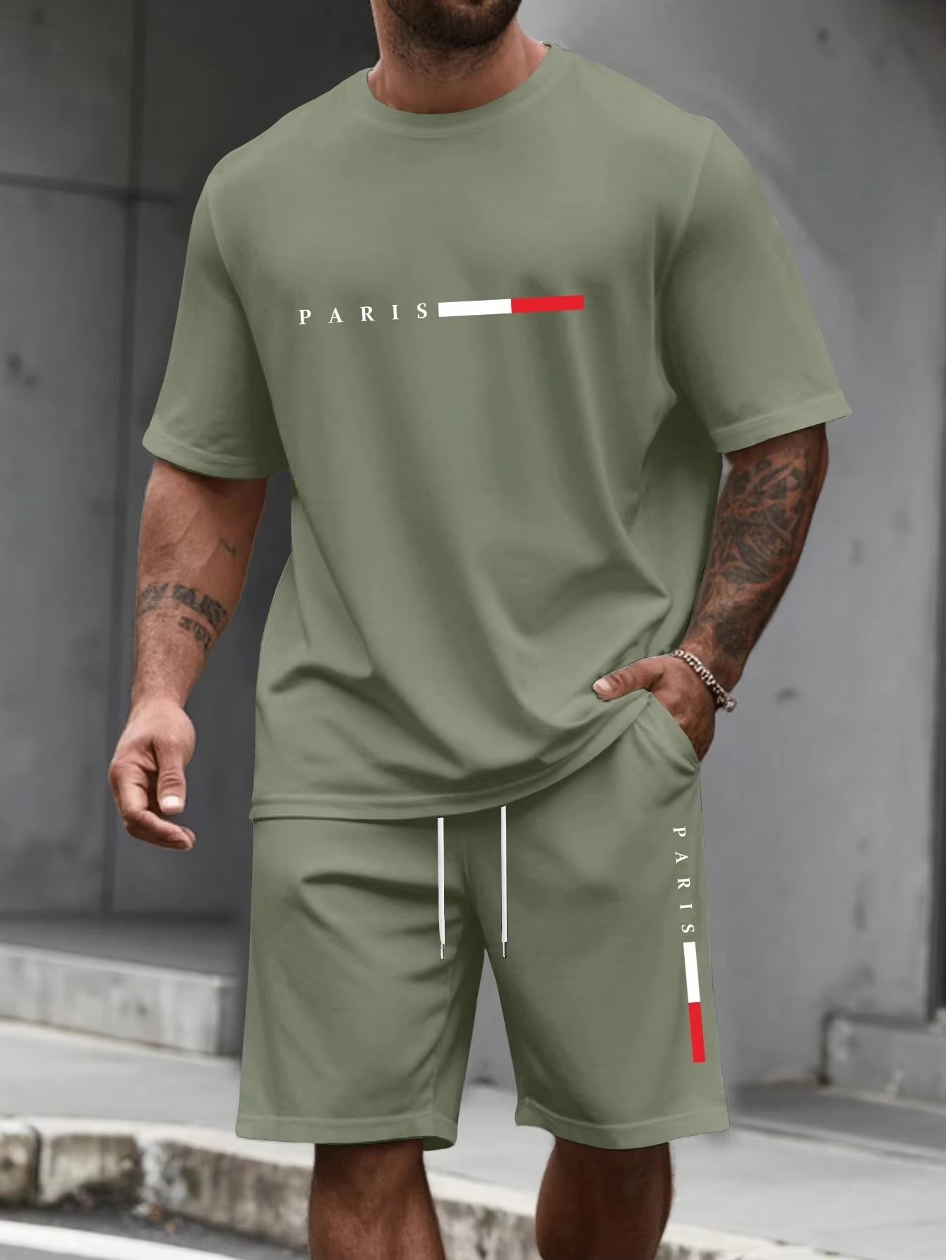 Men’s Casual T-Shirt & Shorts Set - Image 3
