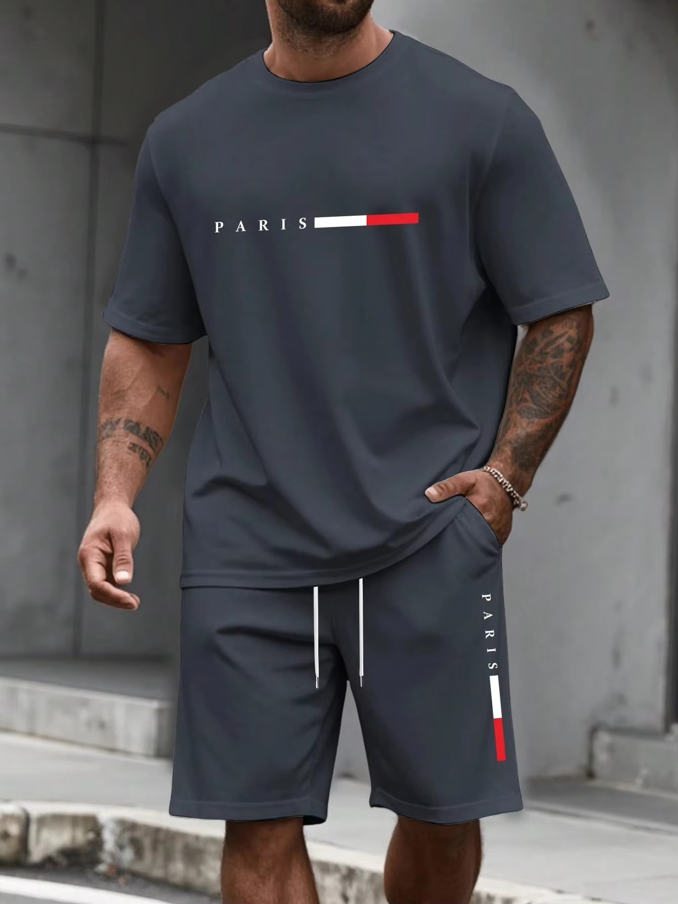 Men’s Casual T-Shirt & Shorts Set - Image 4