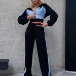 Women’s Crop Hoodie & Wide-Leg Pants Set