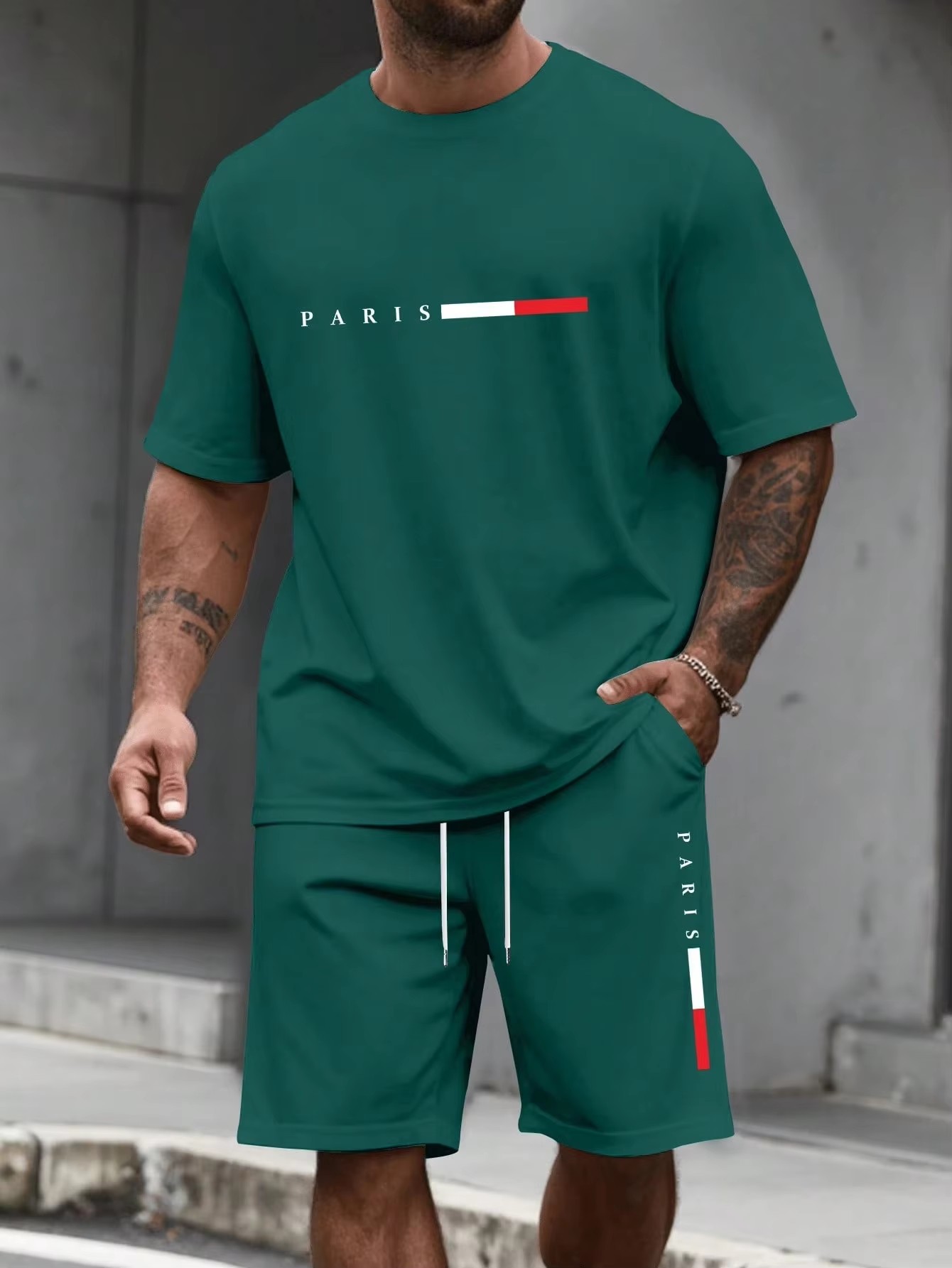 Men’s Casual T-Shirt & Shorts Set - Image 5