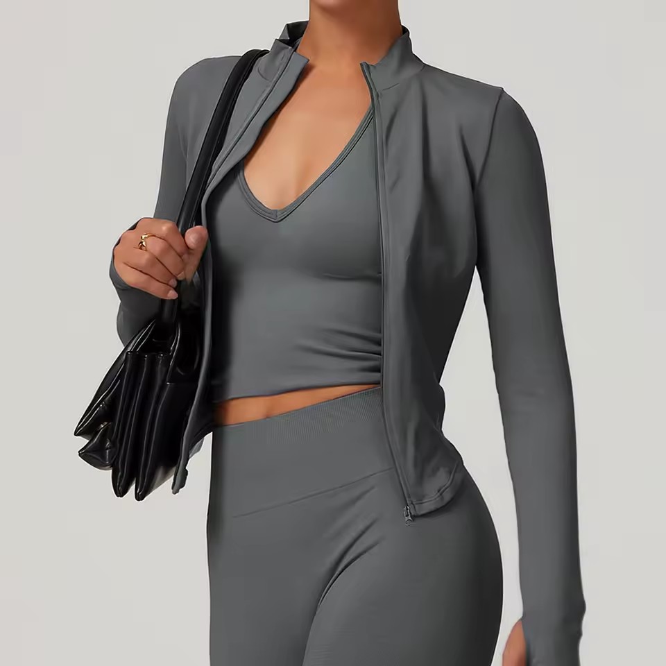 Women’s Fitted Zip Up Tracksuit Set - Image 2