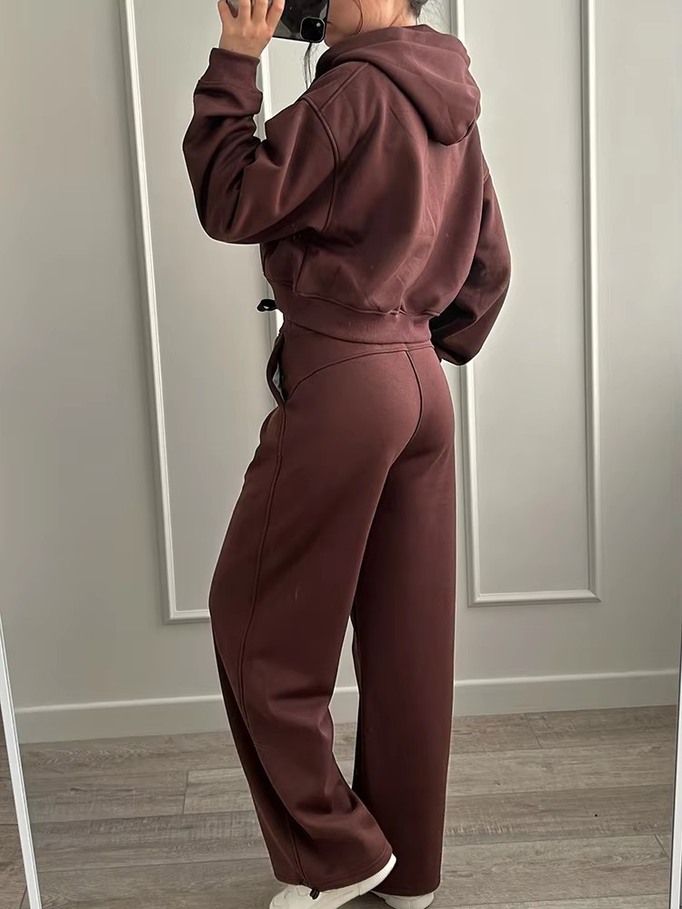 Women’s Fleece Zip Hoodie & Sweatpants Set - Image 3