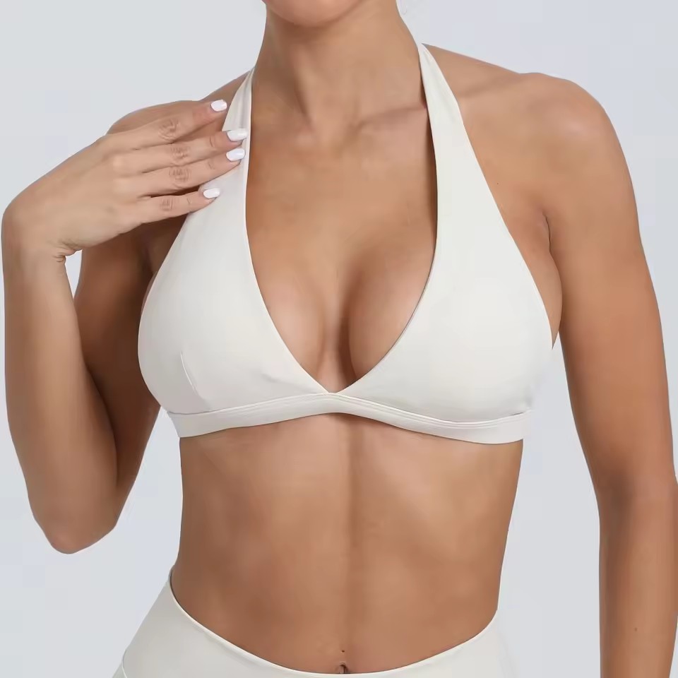 Women’s V Neck Halter Sports Bra